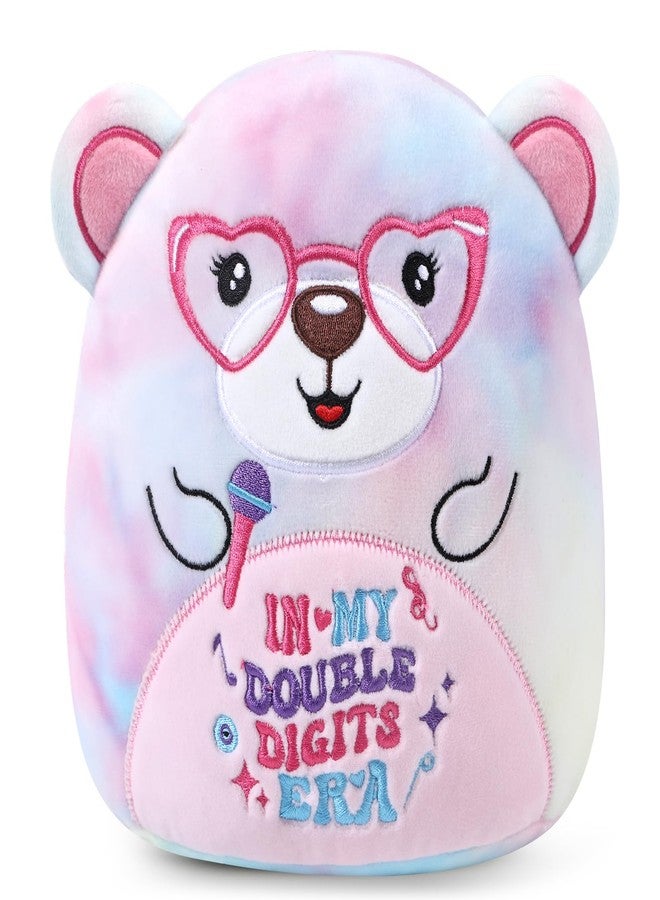 InIsaJace 10th Happy Birthday Stuffed Animal Gifts, 8 Inches Double Digits Birthday Bear Plushies Gift, in My Double Digits Era Plush Party Favors - Image 1